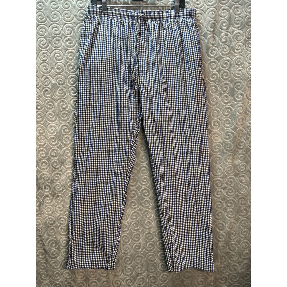 Fan Cloth‎ Team Pants 2X Gingham Plaid Lounge Sleepwear Drawstring Elastic Waist